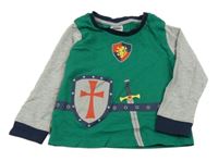 Zeleno-šedé triko s erbem Lily & Dan