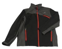 Černo-šedá softshellová bunda SNOZU