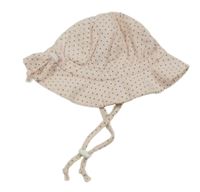 Světlerůžový puntíkatý manšestrový klobouk 