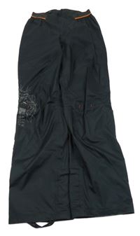 Černé šusťákové vodědolné kalhoty