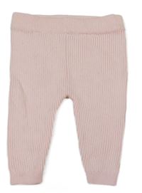 Světlerůžové žebrované pletené tepláky dunnes
