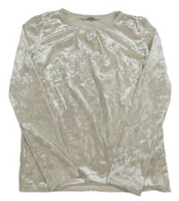 Bílé sametové triko H&M