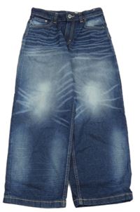 Tmavomodré baggy rifle H&M