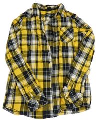 Žluto-bílo-černá kostkovaná košile Chapter young