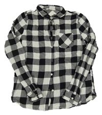 Černo-bílá kostkovaná košile H&M
