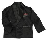 Černé pruhované společenské sako 