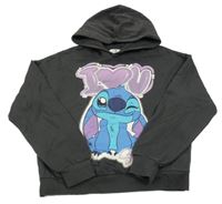 Antracitová mikina se Stitchem a kapucí H&M