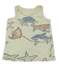 Béžové tílko s podmořským světem M&S