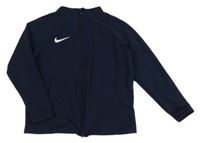 Tmavomodrá propínací sportovní mikina s logem Nike