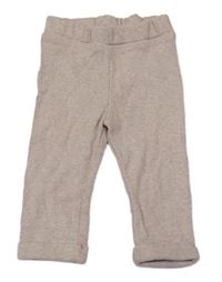 Béžové žebrované lehké tepláky H&M