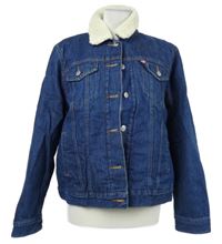 Dámská tmavomodá riflová zateplená bunda s kožíškem Levi´s 