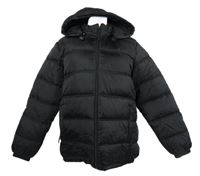 Pánská černá šusťáková zimní bunda s odepínací kapucí 