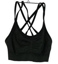 Dámský tmavošedý melírovaný sportovní crop top Even&Odd 