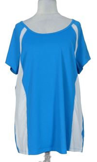 Dámské modro-bílé sportovní funkční tričko M&S
