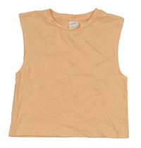 Neonově oranžový crop top Zara