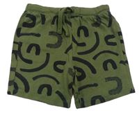 Khaki-černé vzorované bavlněné kraťasy F&F