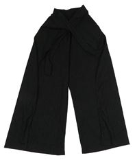 Černé culottes kalhoty s páskem Page one young
