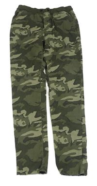 Army plátěné kalhoty s úpletovým pasem Next