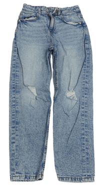 Modré mom fit rifle s prošoupáním