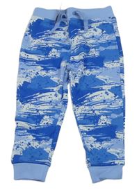Modré army tepláky s flíčky Dunnes