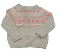 Světlešedý svetr se vzorem Pep&Co