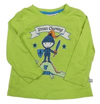 Neonově zelené triko s rytířem Liegelind