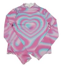 Růžovo-modré sportovní crop triko H&M