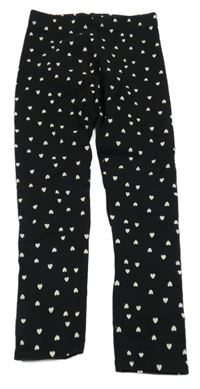 Černé teplákové legíny se srdíčky H&M