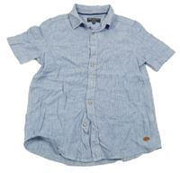 Modro-bílá pruhovaná lněná košile C&A