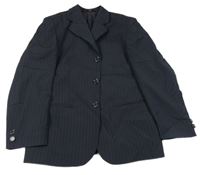 Černo-modré pruhované slavnostní sako 