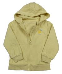 Žlutá propínací mikina s citronem a kapucí George