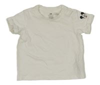 Bílé tričko s Mickey mousem H&M