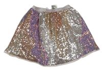 Růžovo-barevná flitrovaná sukně H&M