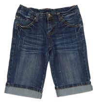 Tmavomodré riflové kraťasy Crash One