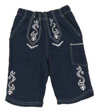 Modré teplákové capri kraťasy KIDS