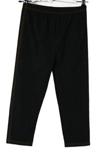 Dámské černé capri legíny riflového vzhledu