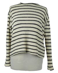 Dámský béžovo-černý pruhovaný crop svetr Zara