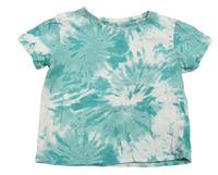 Zeleno-bílé batikované crop tričko zn. H&M
