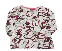 Bílé triko s Minnie Disney