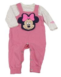 Bílo-růžový overal s Minnie Disney