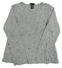 Šedé puntíkaté pyžamové triko H&M