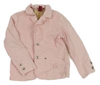 Světlerůžové manšestrové podšité sako 