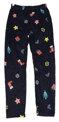 Tmavomodré legíny s vločkami 