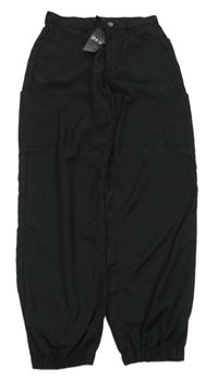 Nové - černé cargo cuff kalhoty New Look
