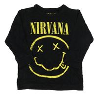 Černé triko se smajlíkem - Nirvana Next