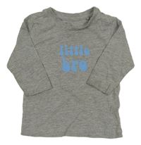 Šedé triko s nápisem 