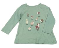 Světlezelené triko se zvířátky Topolino 