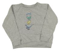 Šedá mikina s dinosaury Tom Tailor