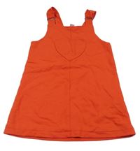 Červené teplákové laclové šaty se srdíčkem Dopodopo