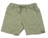 Světlekhaki plátěné kraťasy Next